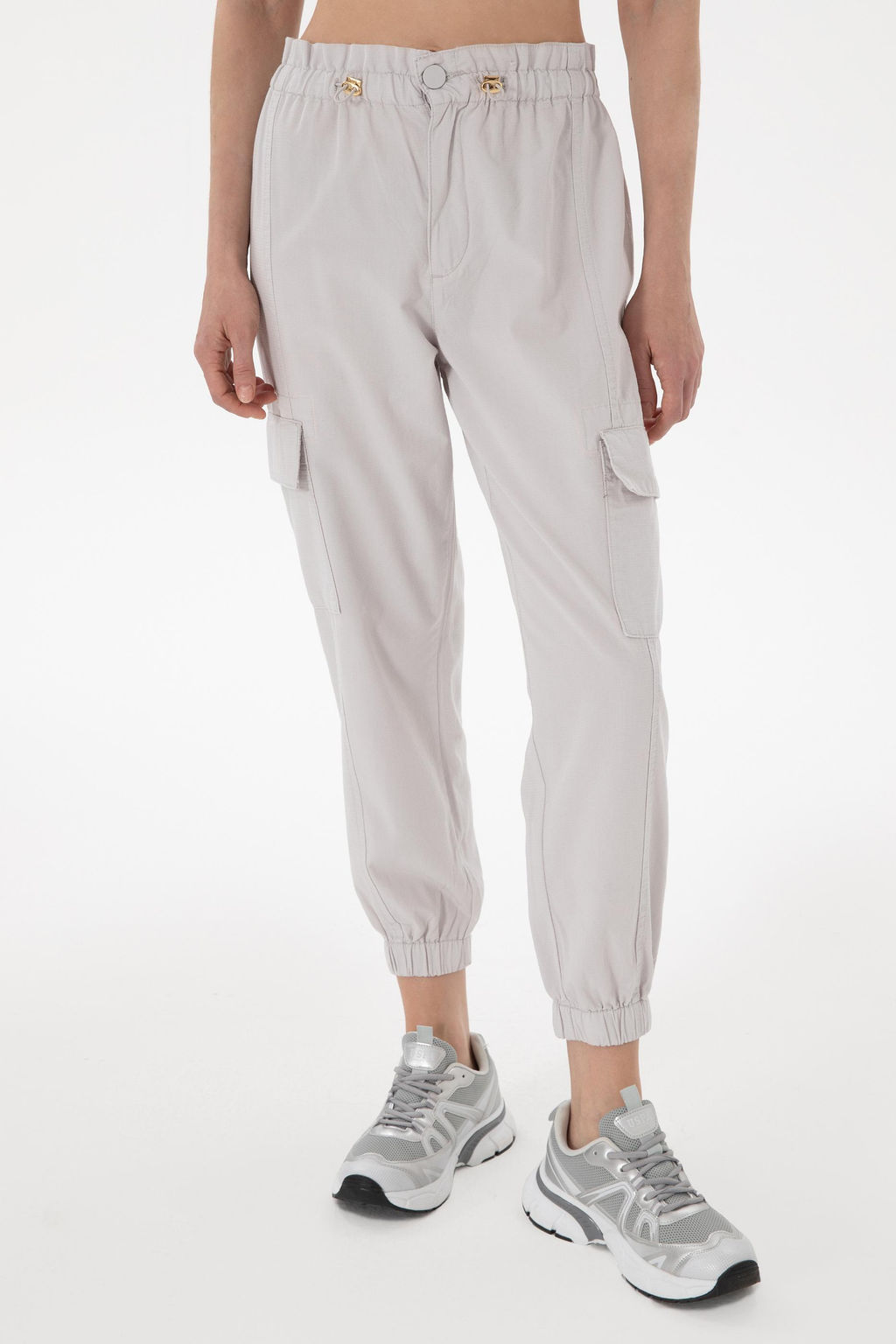 Kad_n A__k Gri Kanvas Pantolon Sepette S_rpriz _ndirim - U.s. polo assn фото 2