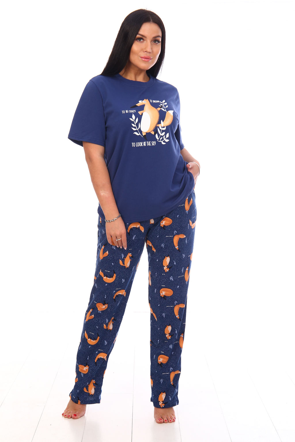 РАСПРОДАЖА Пижама Фэмилилук-лиса_136/индиго - Ihomelux фото 4