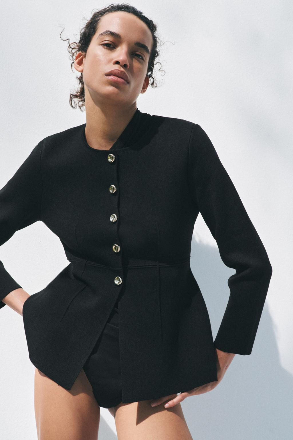 FITTED LONG KNIT JACKET