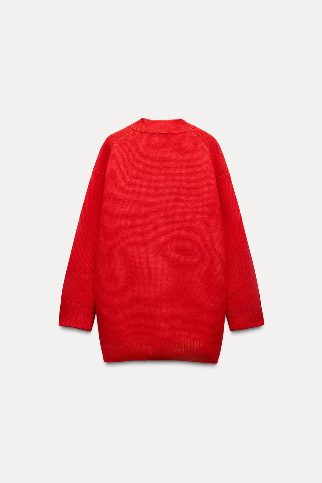 100% WOOL OVERSIZE CARDIGAN - Zara фото 4