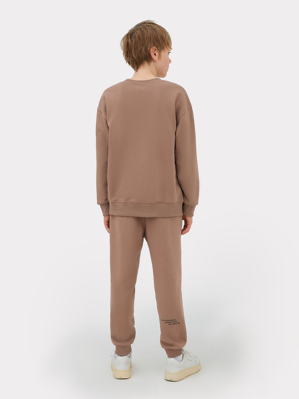 Комплект для мальчиков (джемпер, брюки) в бежевом цвете с печатью - Mark formelle фото 2