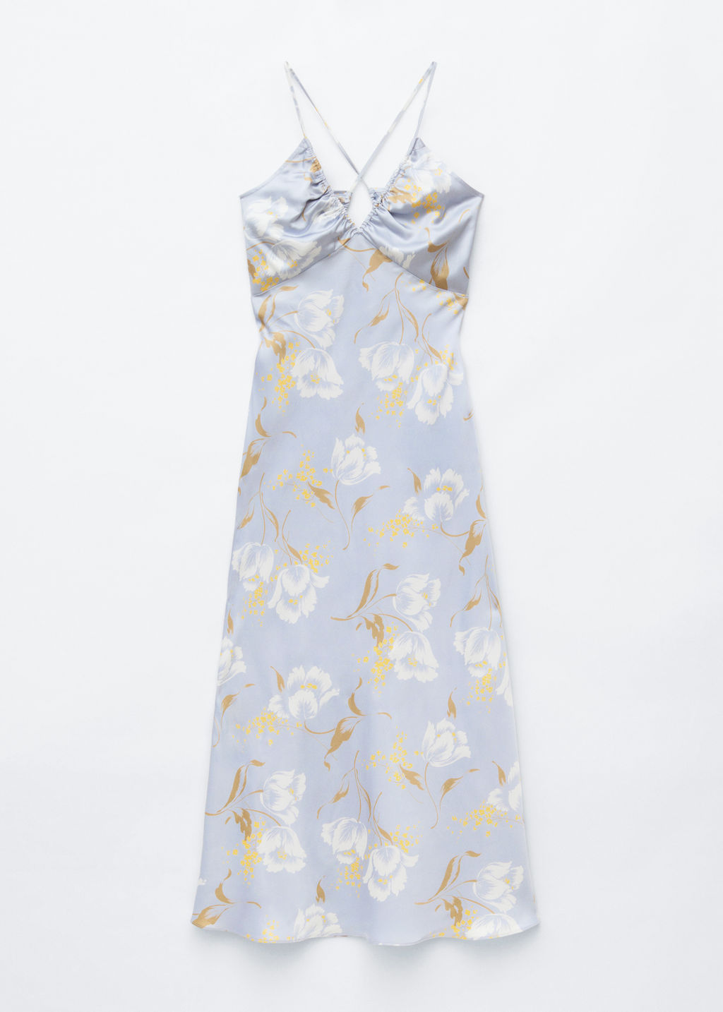 Vestido midi lencero de sat?n