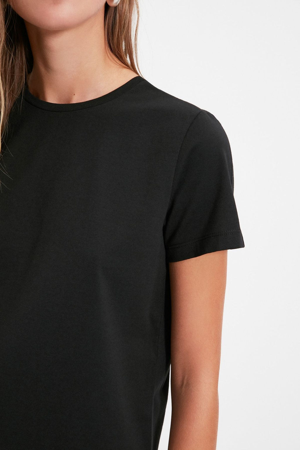 Cok Renkli %100 Pamuk Suprem Bisiklet Yaka 2li Paket Orme T-Shirt TWOSS20TS0141