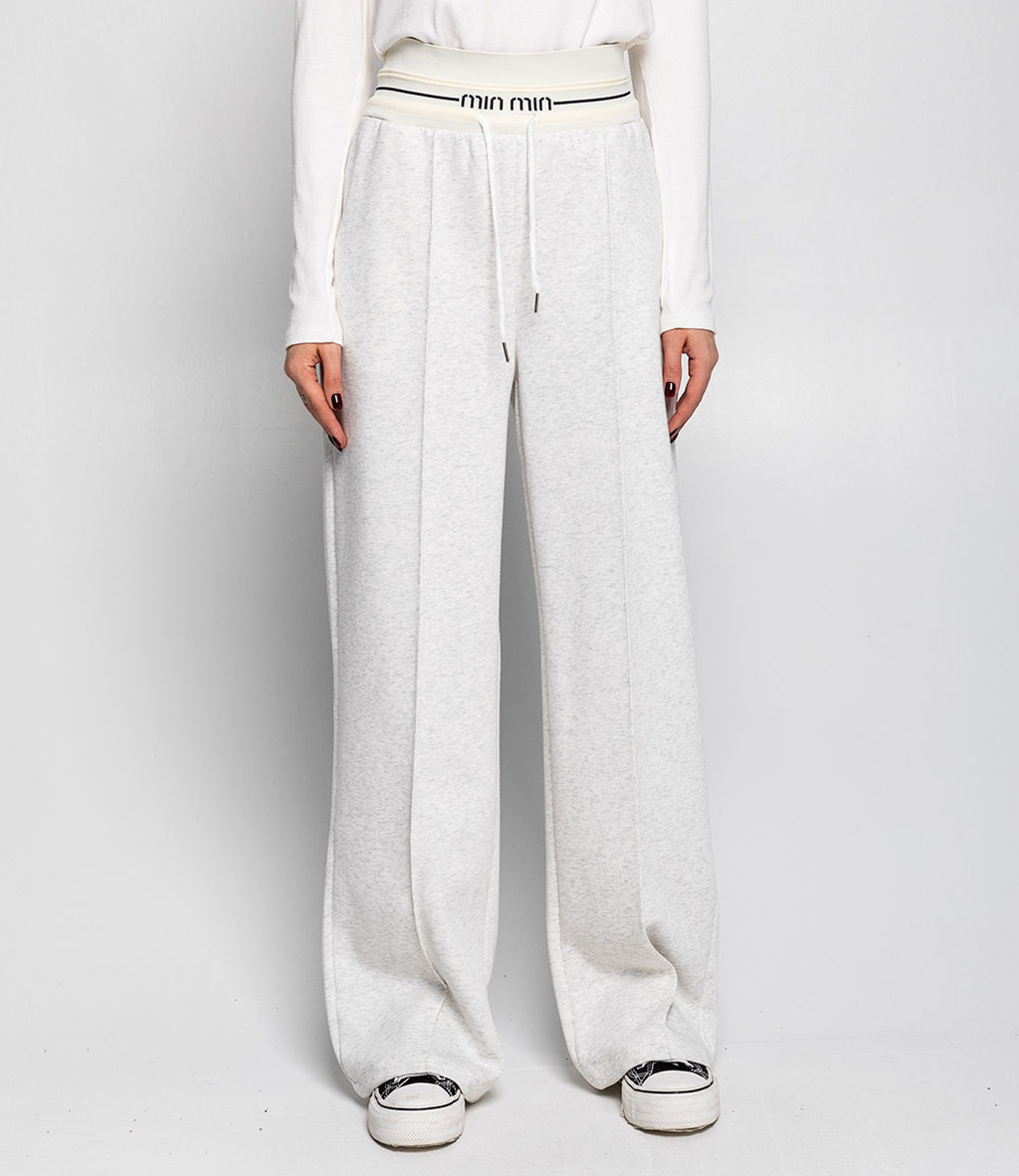 Брюки #КТ035 (1), светло-серый меланж