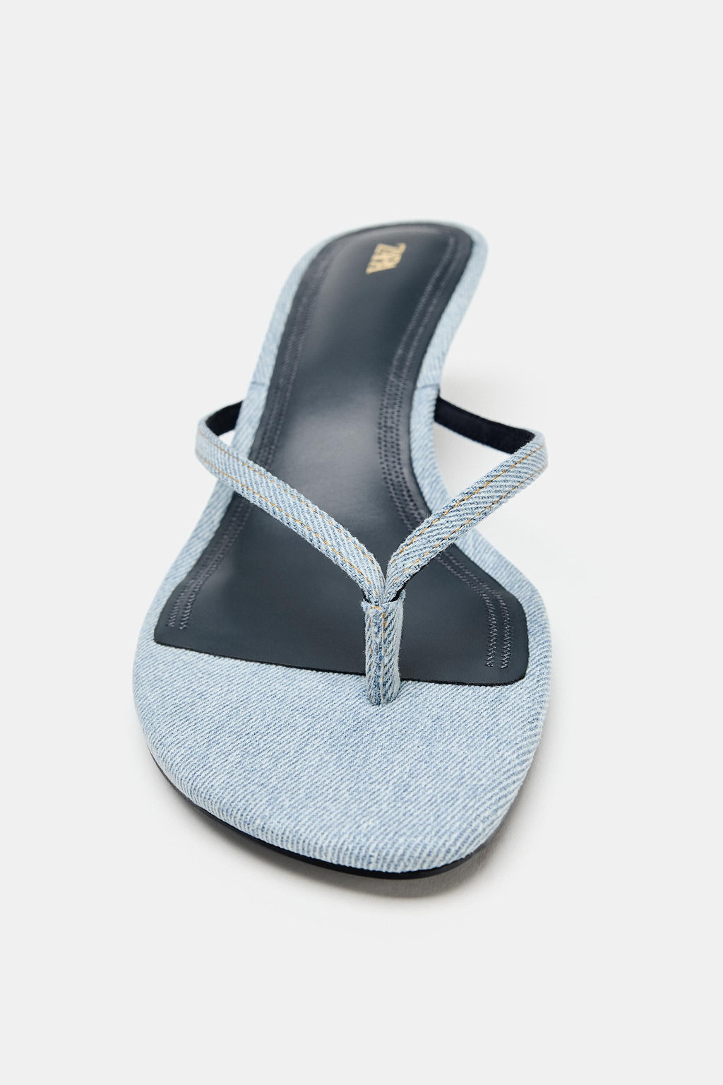 SANDALIA KITTEN DENIM / Verde Azulado - Zara фото 4