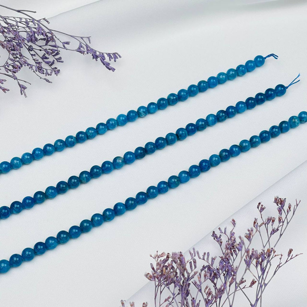 Бусины для украшений из Апатита (60 бусин) 39 см