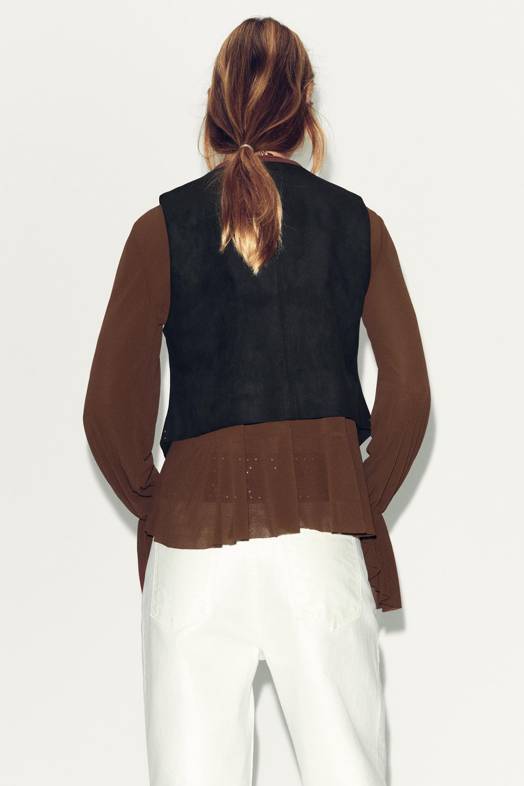 FAUX SUEDE WAISTCOAT WITH BEADED EMBROIDERY - Zara фото 12