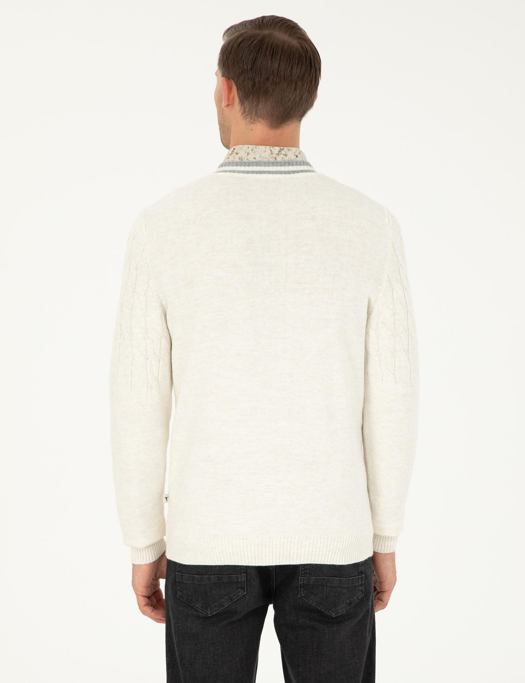 Белый зауженный свитер - Cacharel фото 6