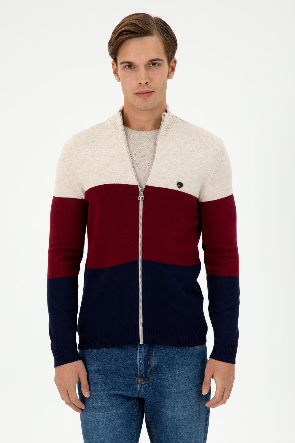 Кардиган мужской U.S. Polo Assn трикотажный с камнями  фото 8