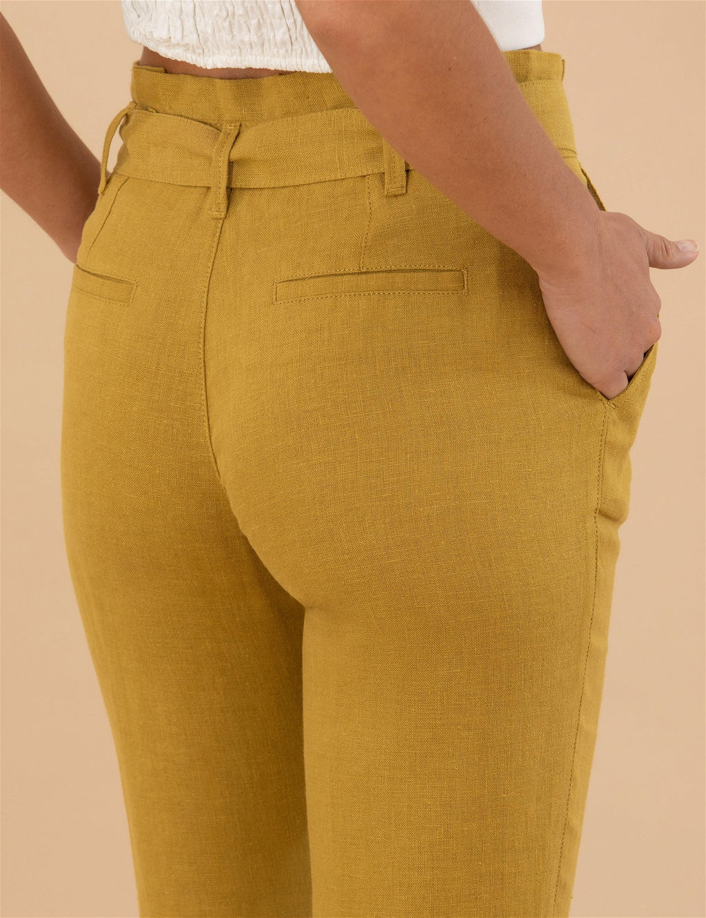 Ye_il Carrot Fit Keten Pantolon - Pierre cardin фото 7