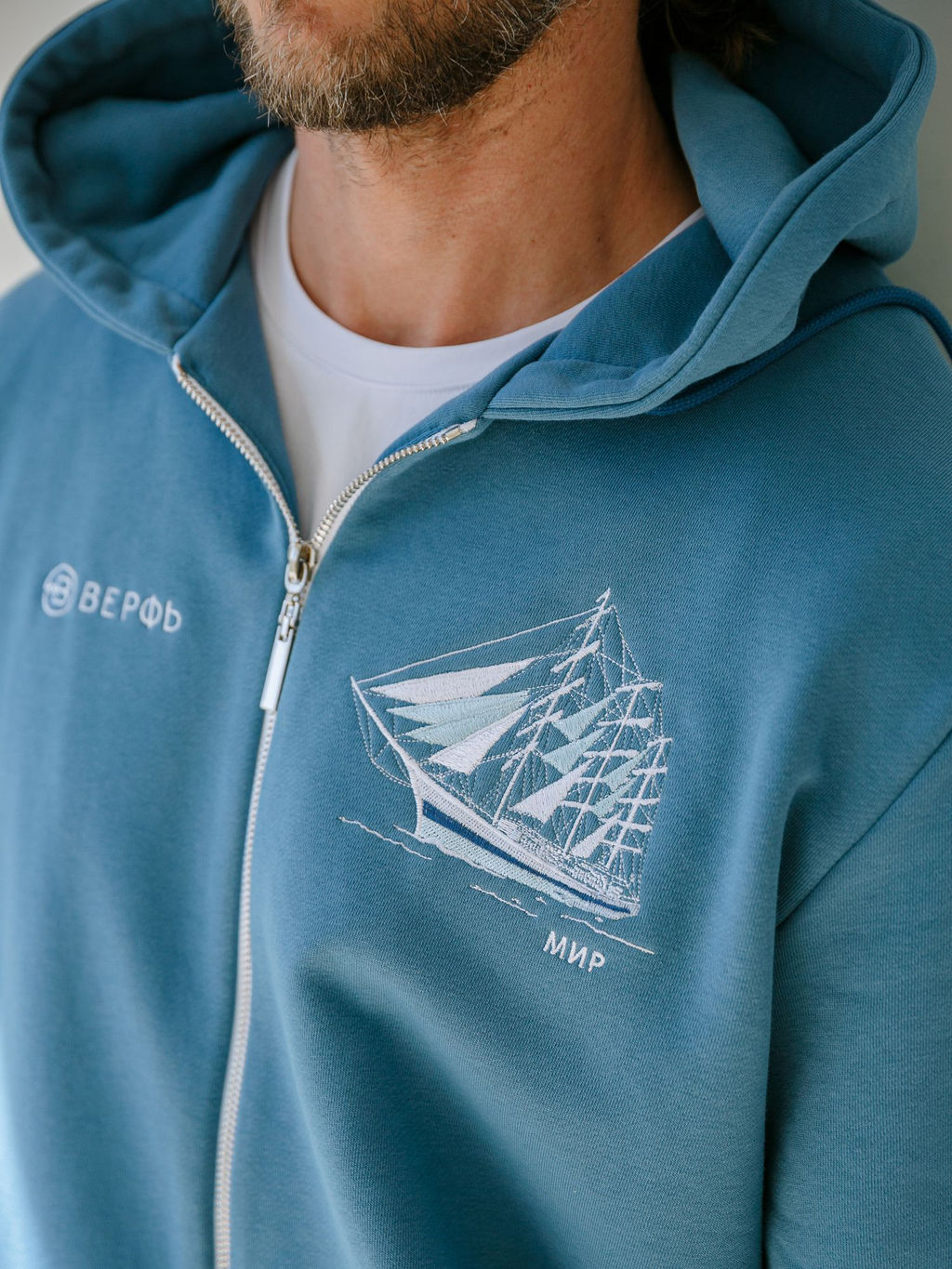 Толстовка мужская на молнии Мир