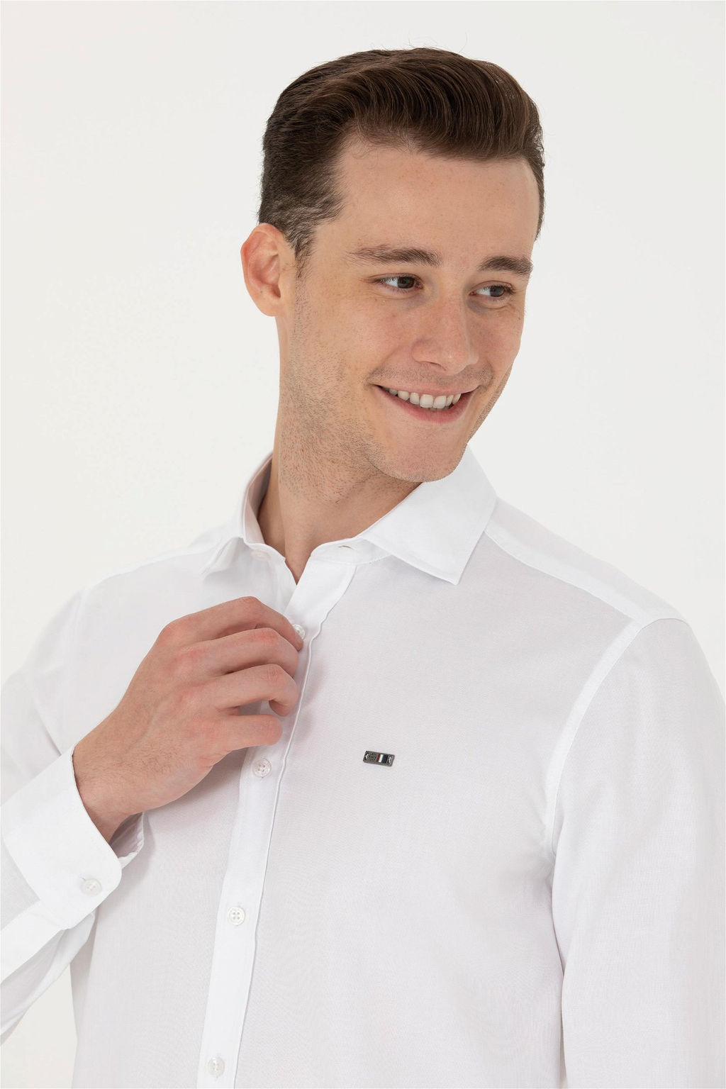 U. S. Polo Assn Мужская белая базовая рубашка с длинным рукавом - U.s. polo assn фото 9