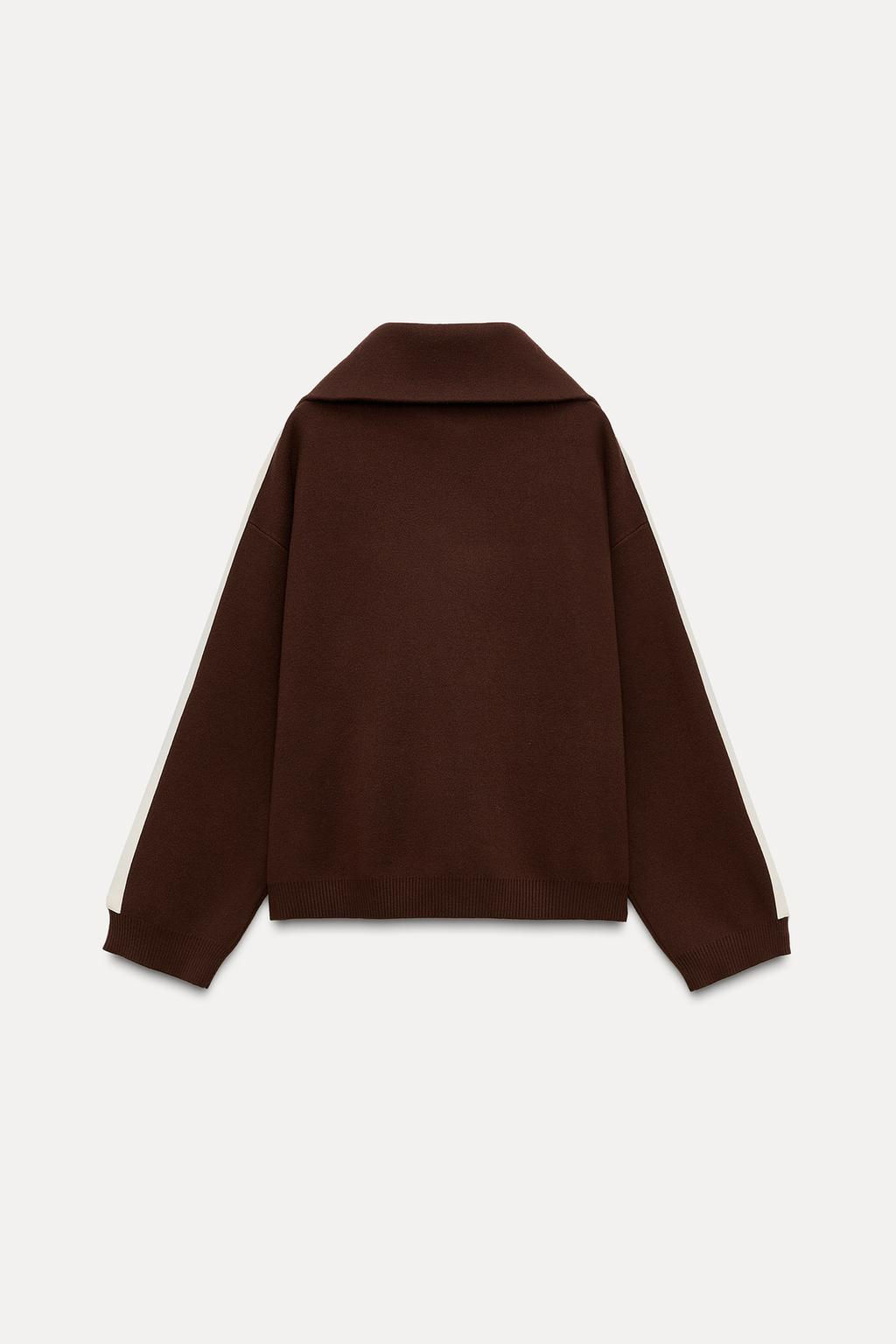SIDE STRIPE KNIT SWEATSHIRT - Zara фото 4