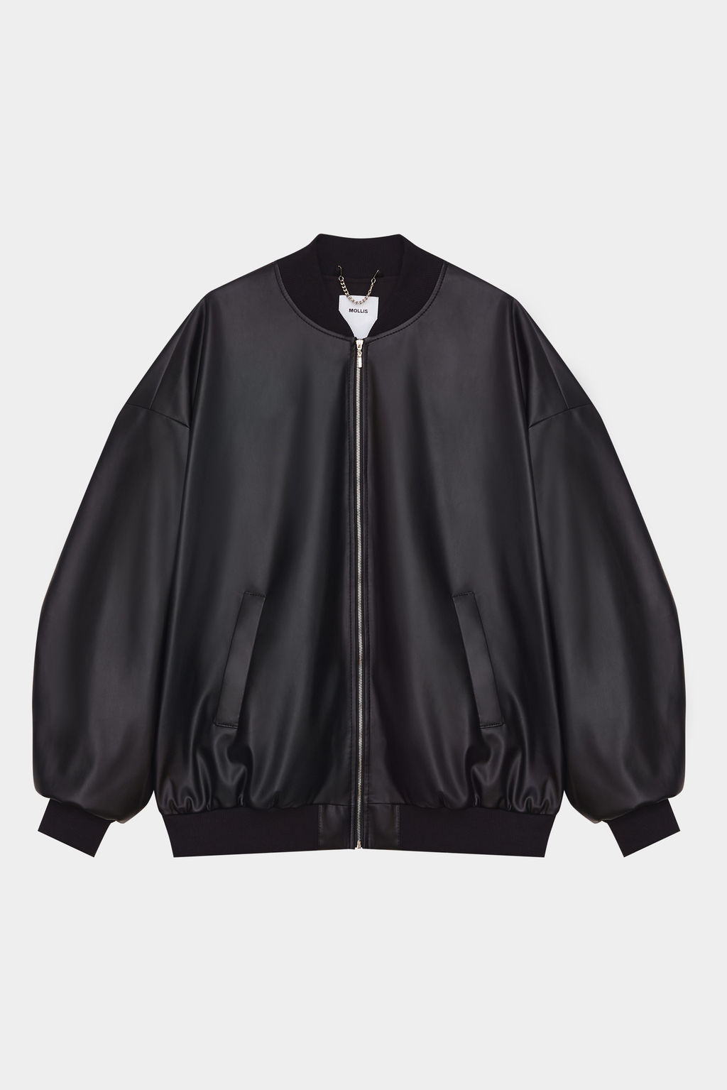 Бомбер из гладкой экокожи - Mollis фото 9