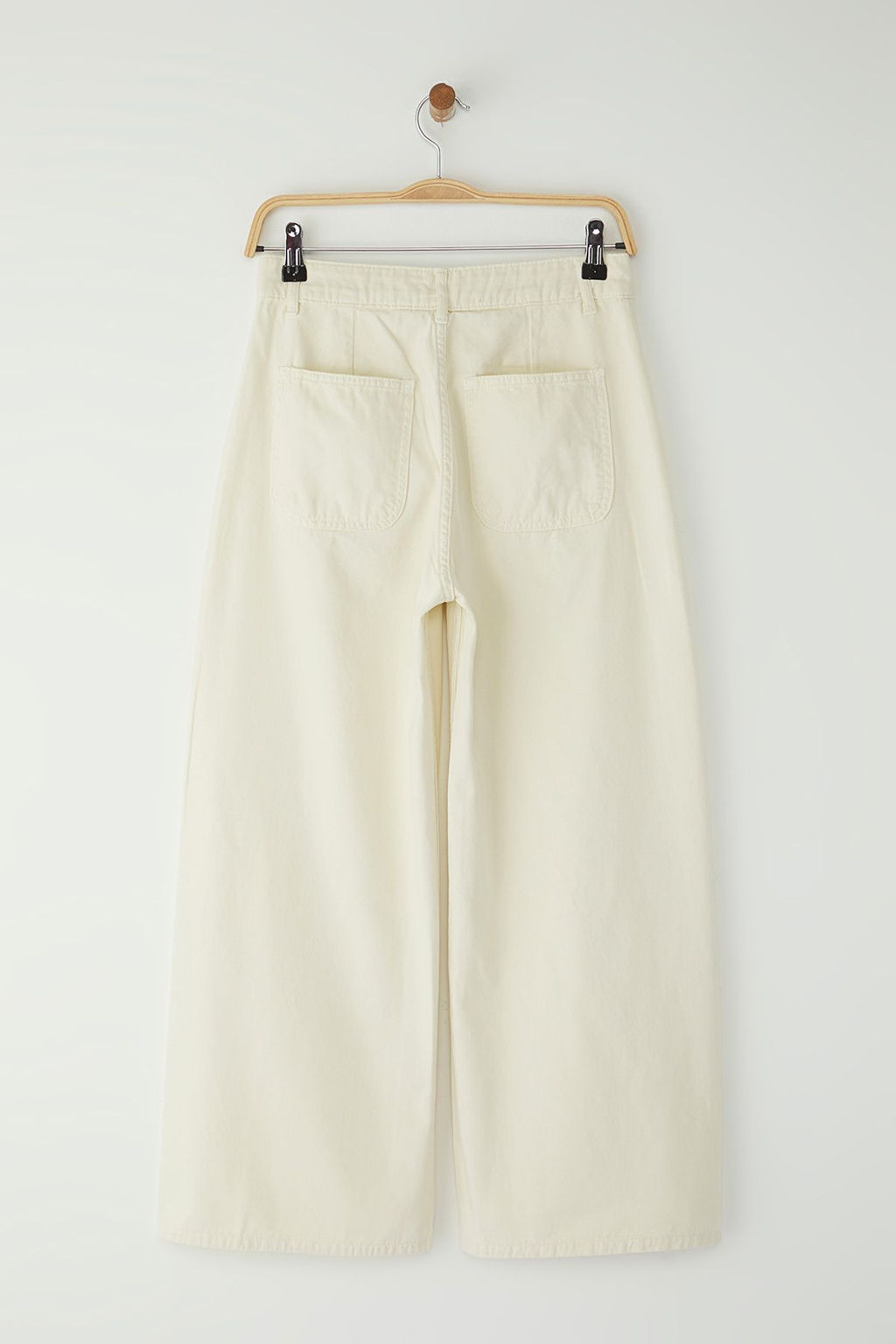 Beyaz Yuksek Bel Nak?s Detayl? Culotte Jeans TWOSS25JE00284 - Trendyolmilla фото 6