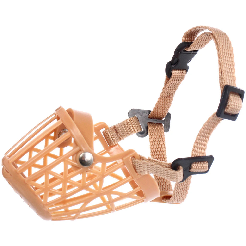 Цена за 3 шт. Намордник гуманный из гибкого пластика "Мой Бро", цвет светло - бежевый, №2 (лейбл)