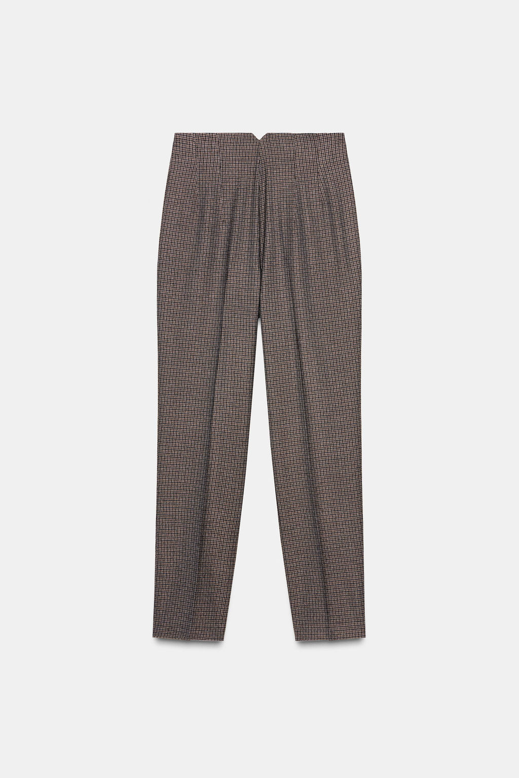 HIGH-WAIST CHECKED TROUSERS - Zara фото 8