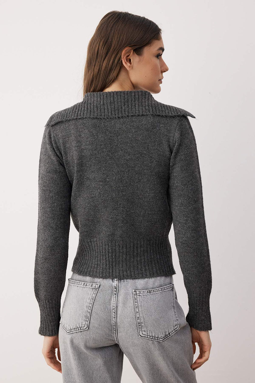 Antrasit Kurdele/Fiyonk Baglamal? Triko H?rka TWOAW26HI00122 - Trendyolmilla фото 4