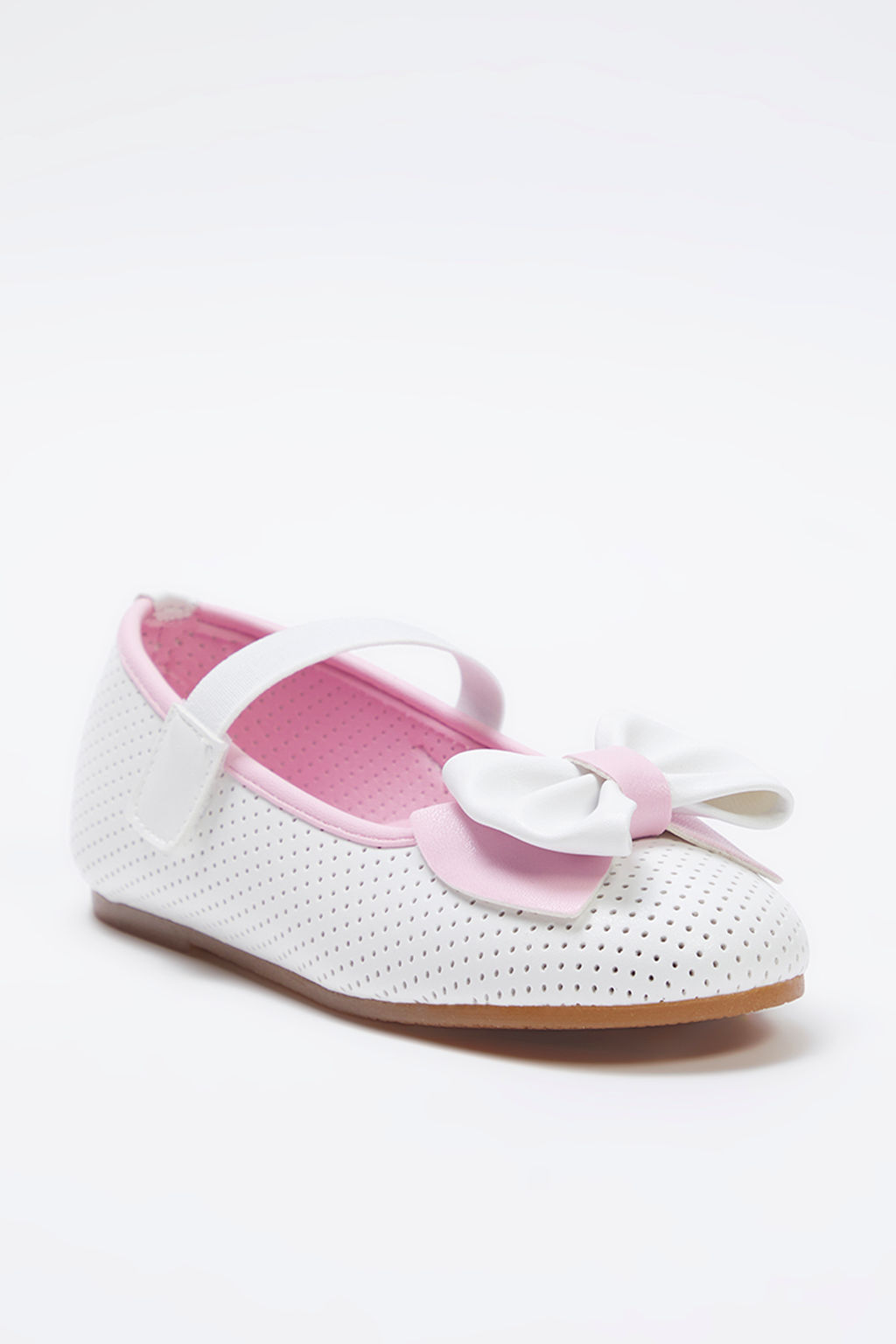 Trendyol Shoes Beyaz-Pembe Fiyonk Detayl? Mary Jane Kucuk K?z Cocuk Kids Babet TAKSS25BE00035 - Trendyolmilla фото 3