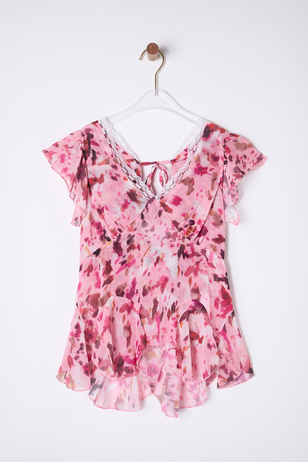 Trendyolmilla Cok Renkli Yoryo Sifon Cicekli Dokuma Dokuma Bluz TWOSS25BZ00107  фото 14