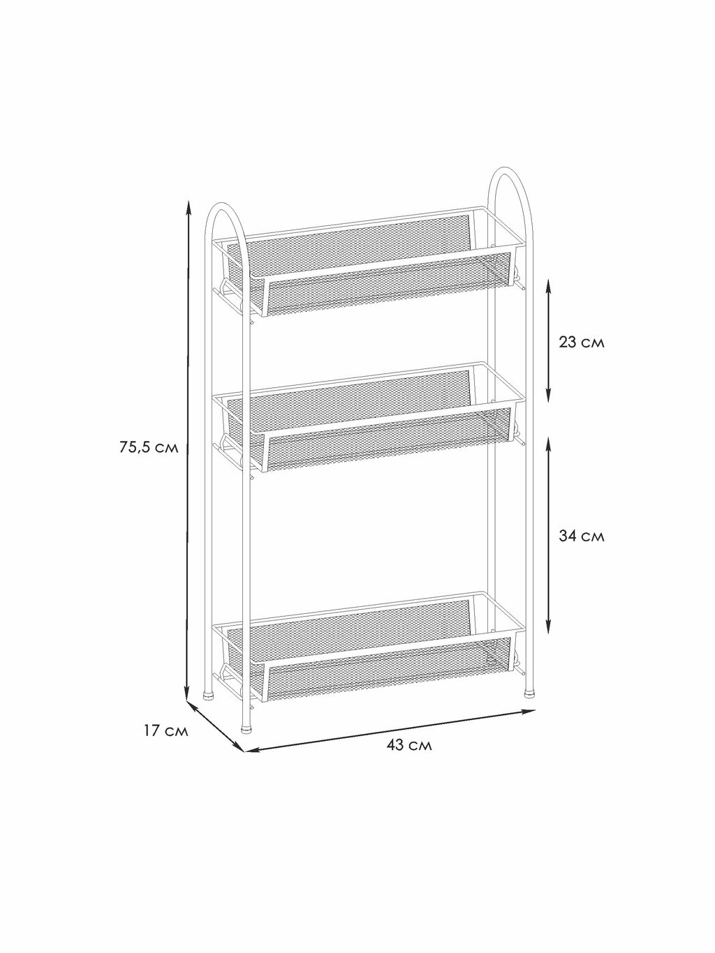 Этажерка "Ладья 13" (черный)