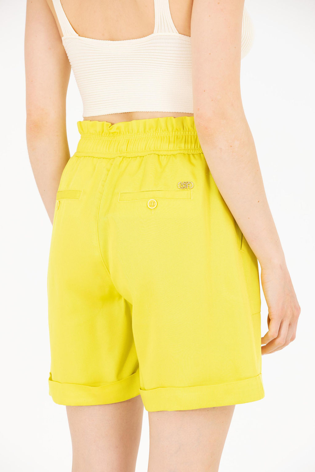 U. S. Polo Assn Женские неоново-желтые тканые бермуды-капри Неожиданная скидка в корзине - U.s. polo assn фото 21