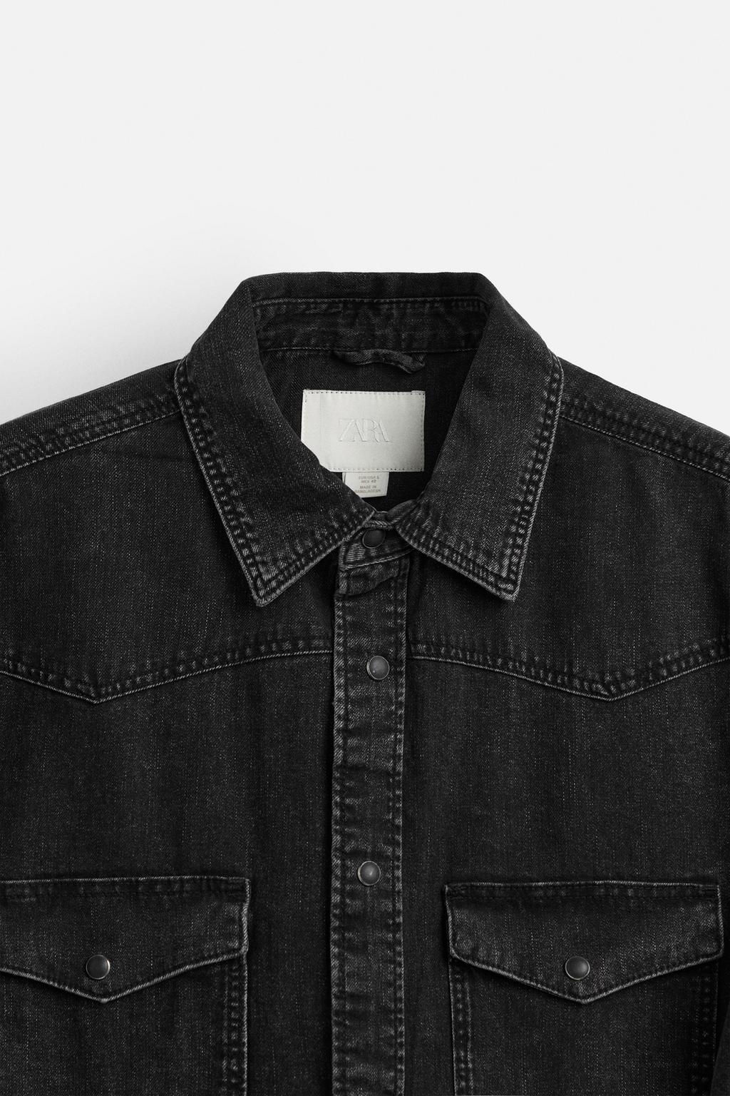 WESTERN DENIM SHIRT WITH POCKETS - Zara фото 17