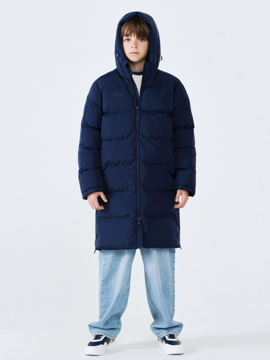 Детский пуховик FN Snowfall Long Kid Dark Blue