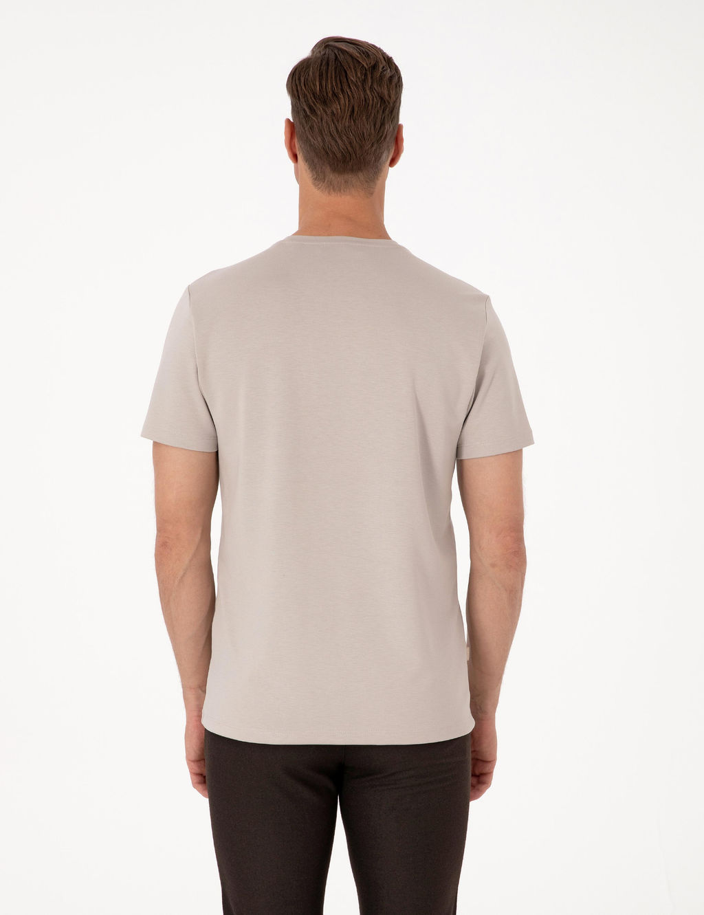 Ta_ Regular Fit Kal_n Dokulu Bisiklet Yaka Basic Ti__rt - Pierre cardin фото 12