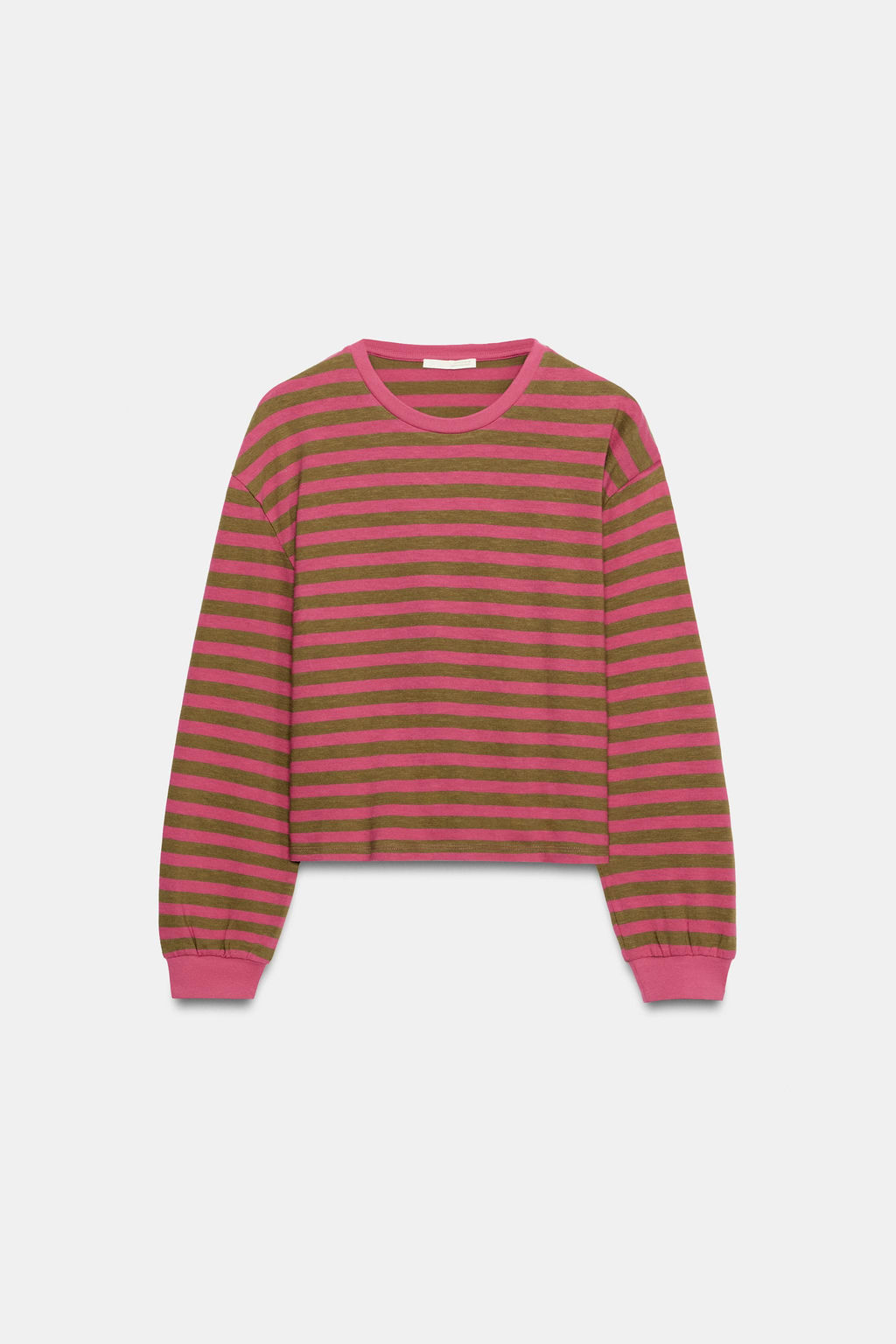 CAMISETA MANGA LARGA RAYAS / Rayas marrones