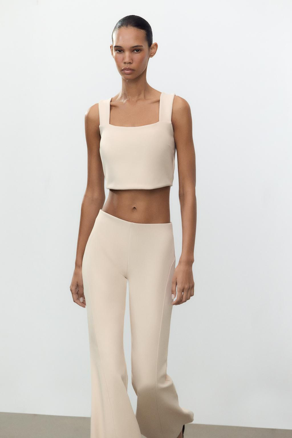 INTERLOCK FLARE TROUSERS - Zara фото 2