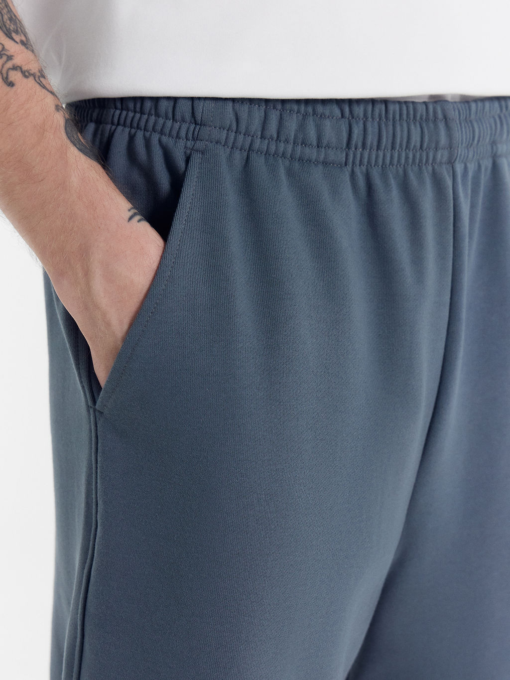 Шорты мужские в серо-синем цвете серый деним 131092 - Mark formelle фото 5