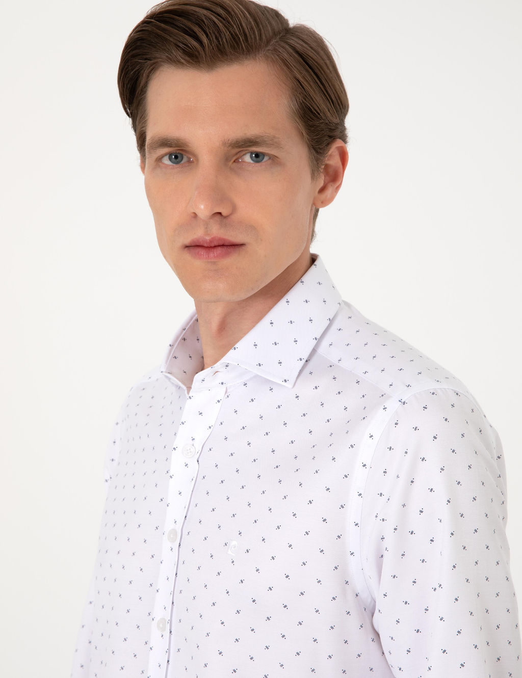 Beyaz Slim Fit Uzun Kollu G_mlek - Pierre cardin фото 2