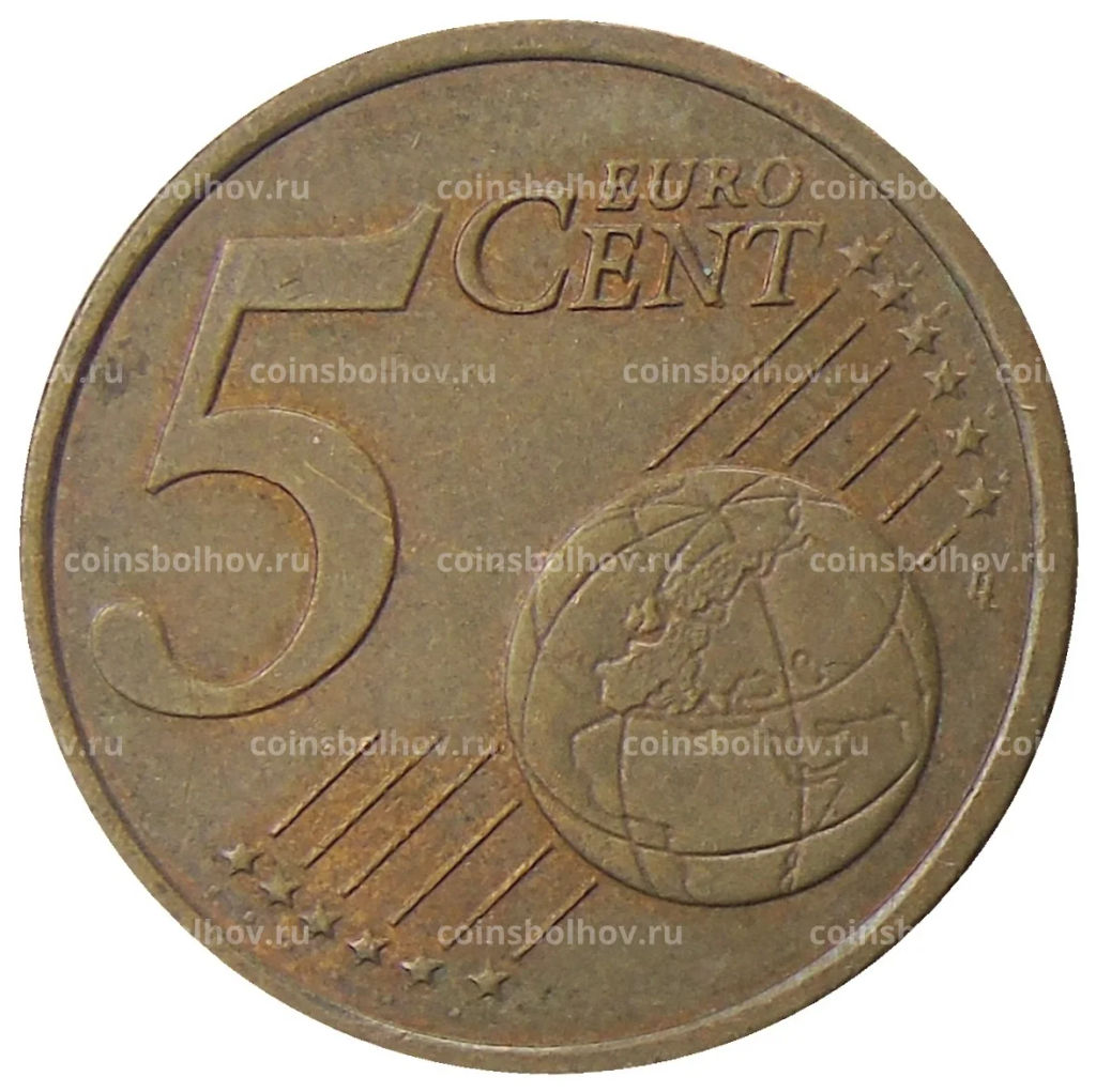 Монета 5 евроцентов 2002 года J Германия