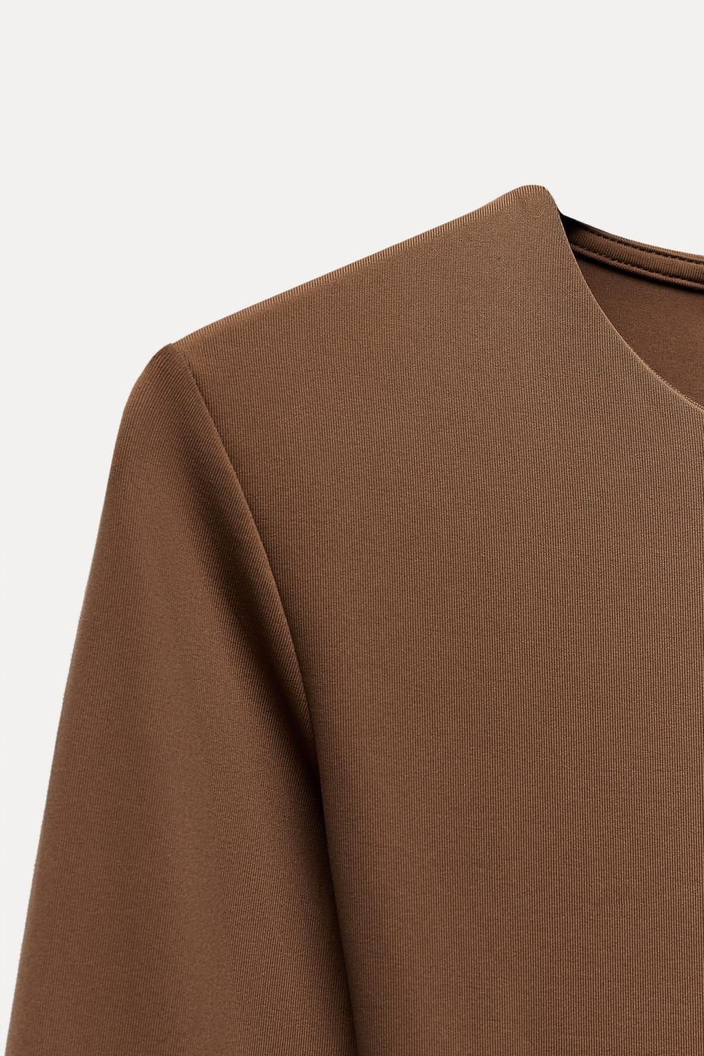 LONG SLEEVE POLYAMIDE BODYSUIT - Zara фото 13