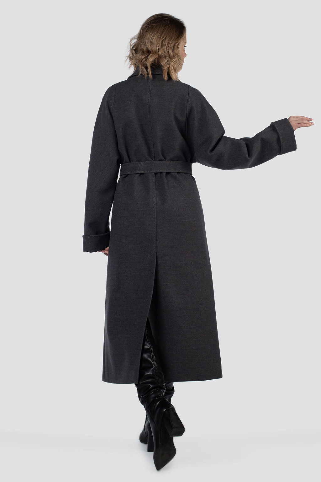 01-12215 Пальто женское демисезонное (пояс) - El podio фото 6