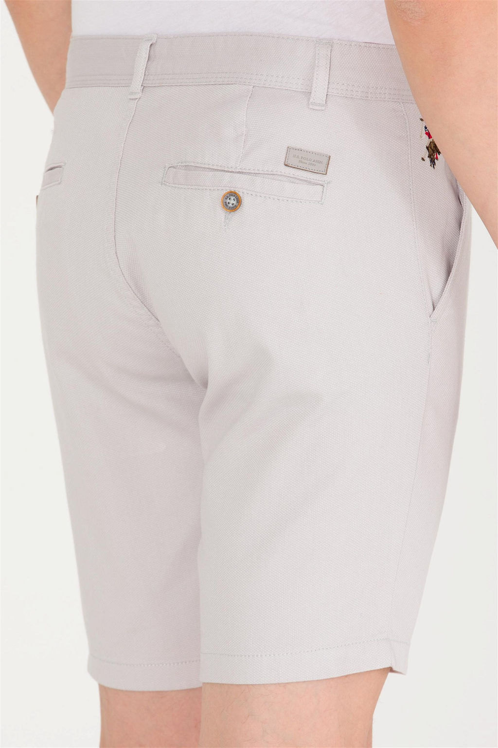 Мужские светло-серые тканые шорты - U.s. polo assn фото 7