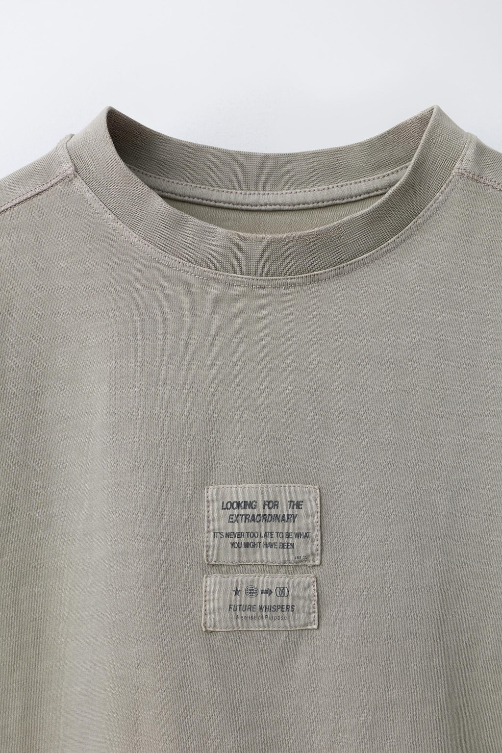FADED-EFFECT T-SHIRT WITH LABEL - Zara фото 7