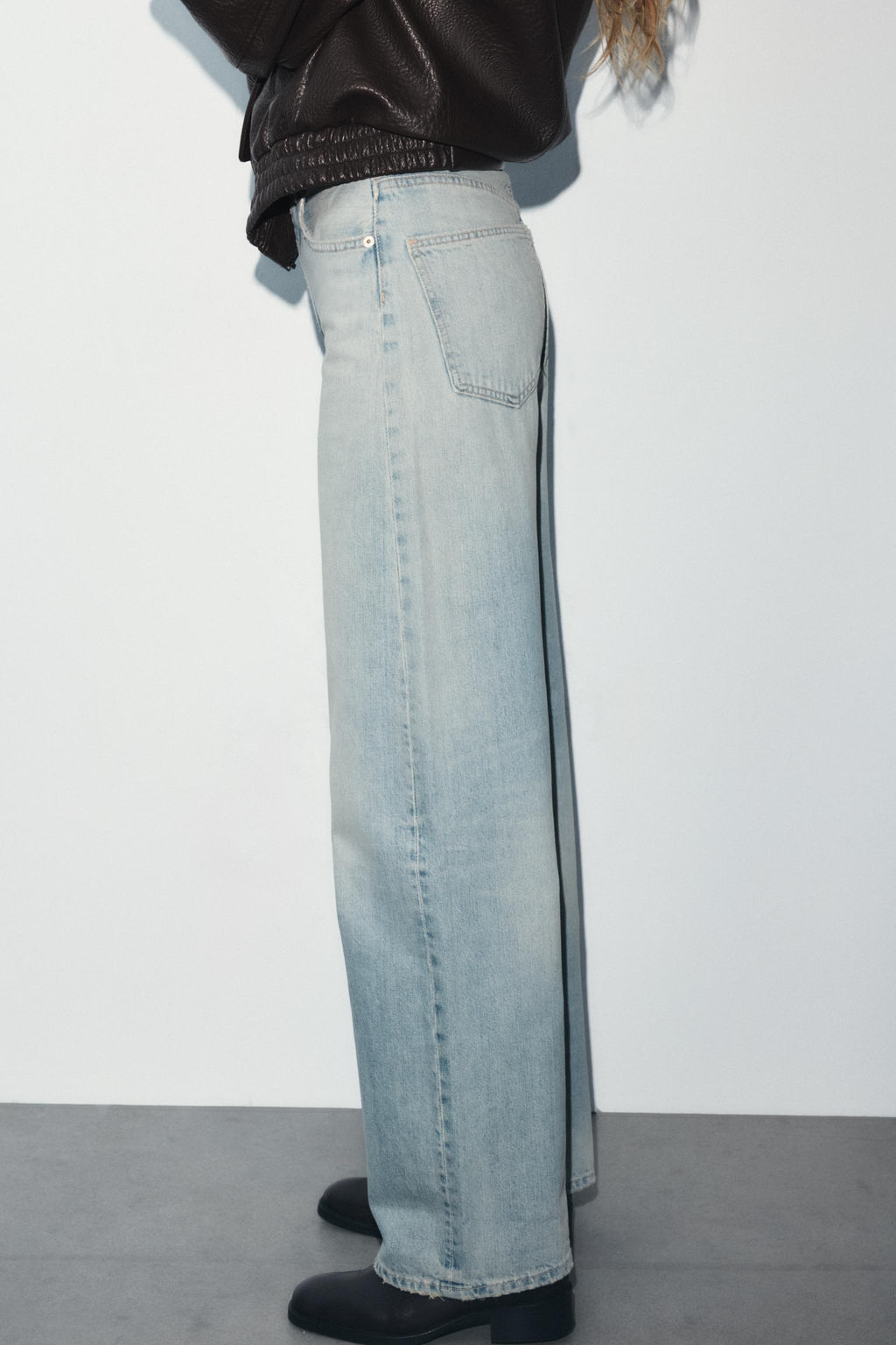 JEANS TRF EXTRA WIDE LEG TIRO ALTO / Azul agua - Zara фото 4