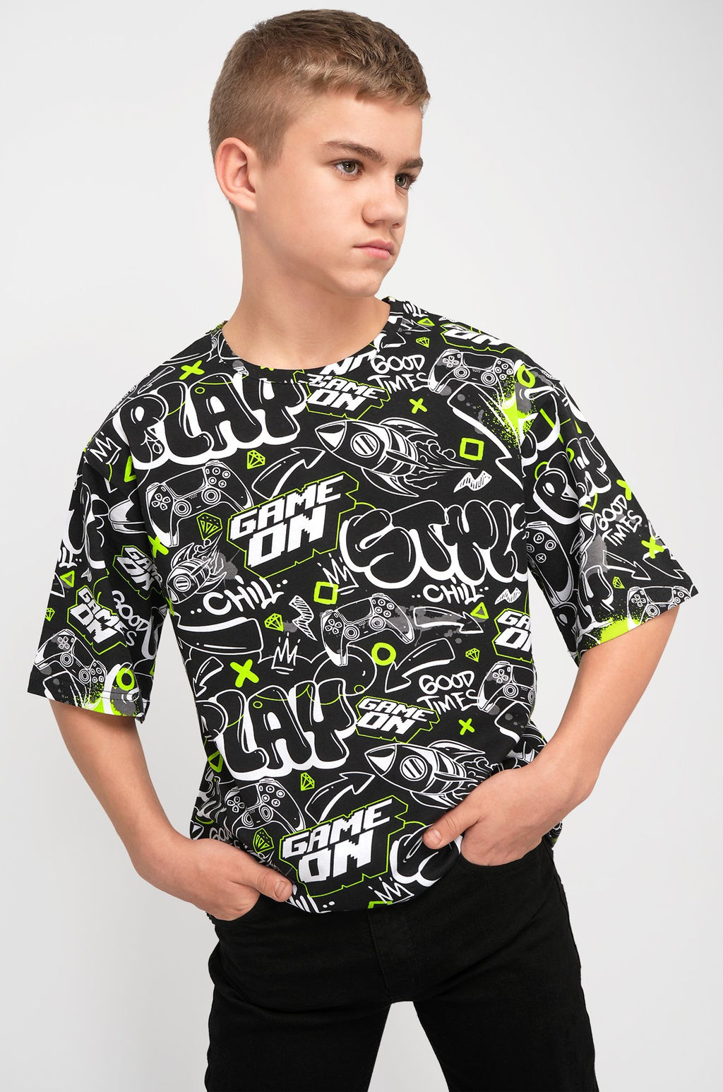 Детская футболка оверсайз Happyfox