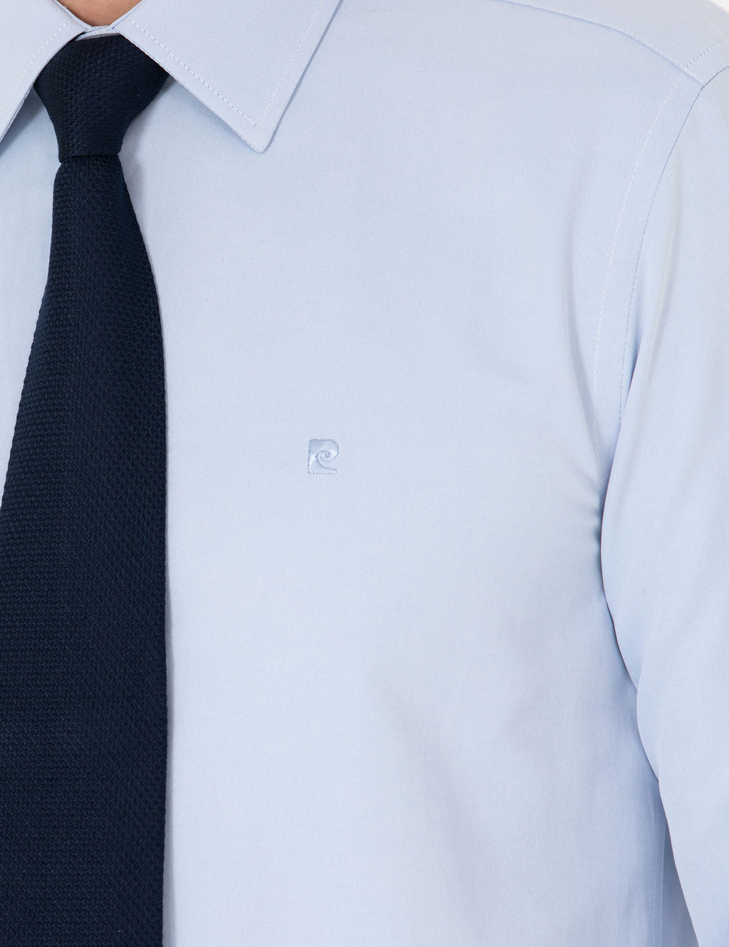 A__k Mavi Slim Fit Uzun Kollu Basic G_mlek