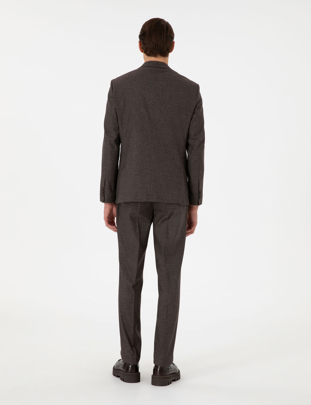 Kahverengi Slim Fit Tak_m Elbise