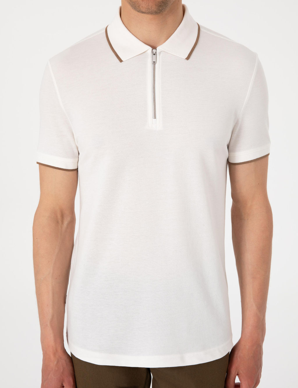 Ekru Slim Fit Polo Yaka Ti__rt - Pierre cardin фото 6