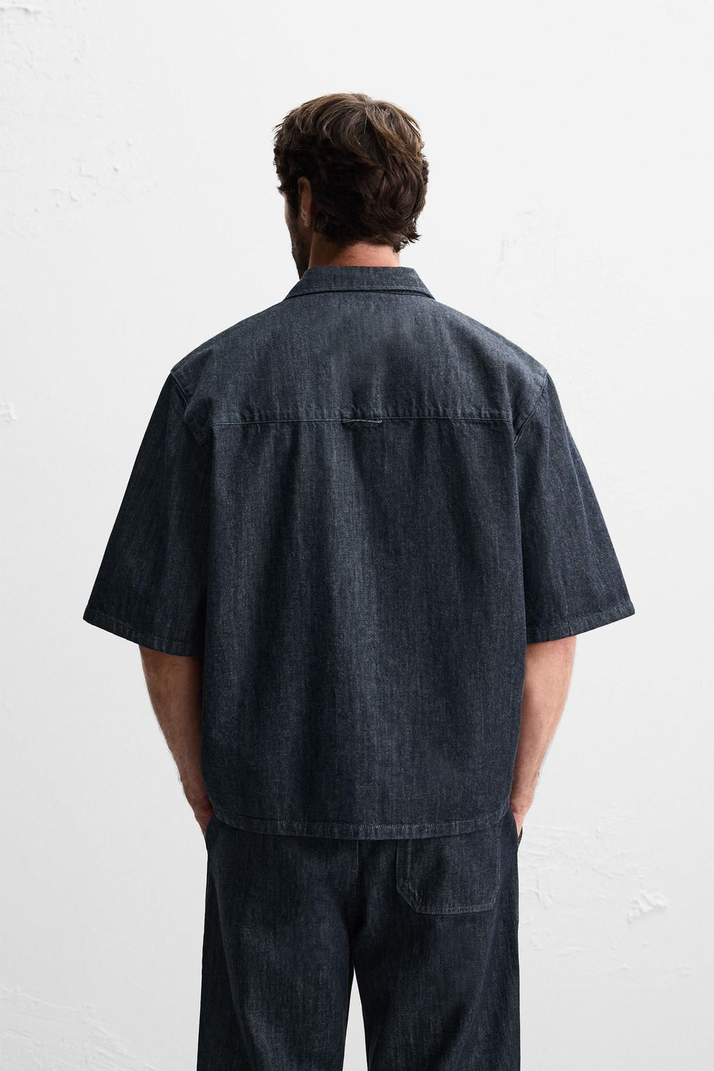 RELAXED FIT DENIM SHIRT - Zara фото 3