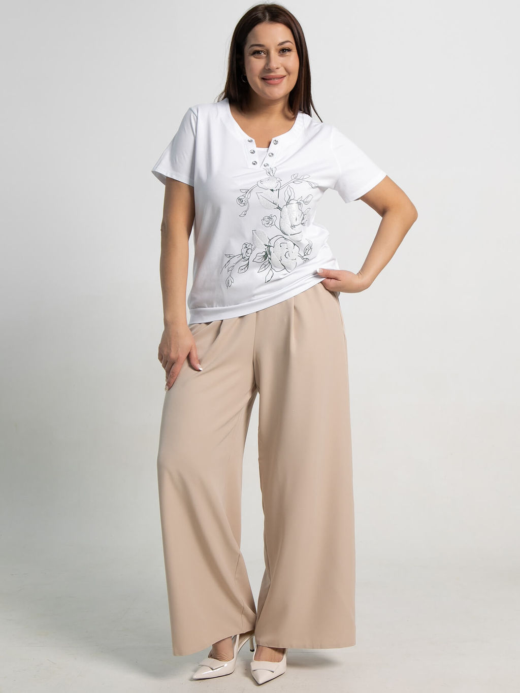 Блуза Кэмерон (белый) Б15357-20М - Lt collection фото 6