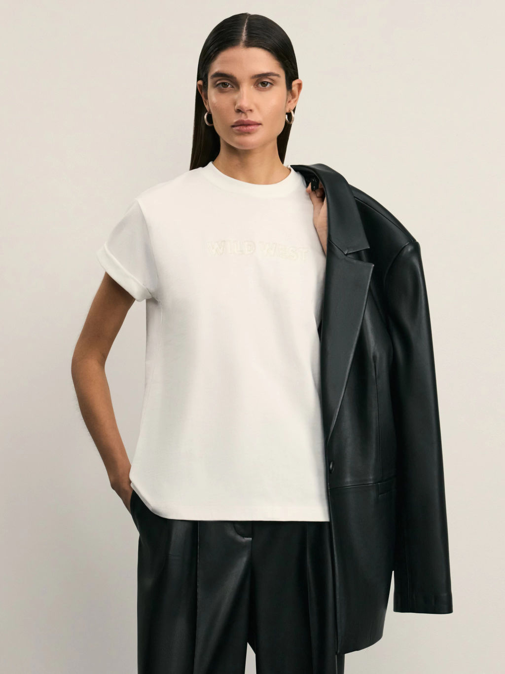 Футболка с принтом из хлопка / Zarina