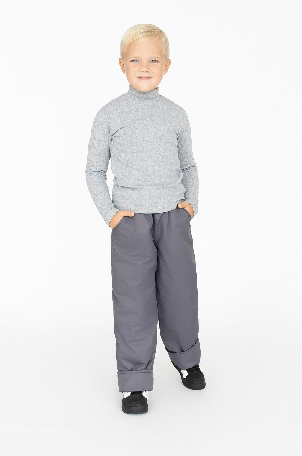 Брюки на поясе серые