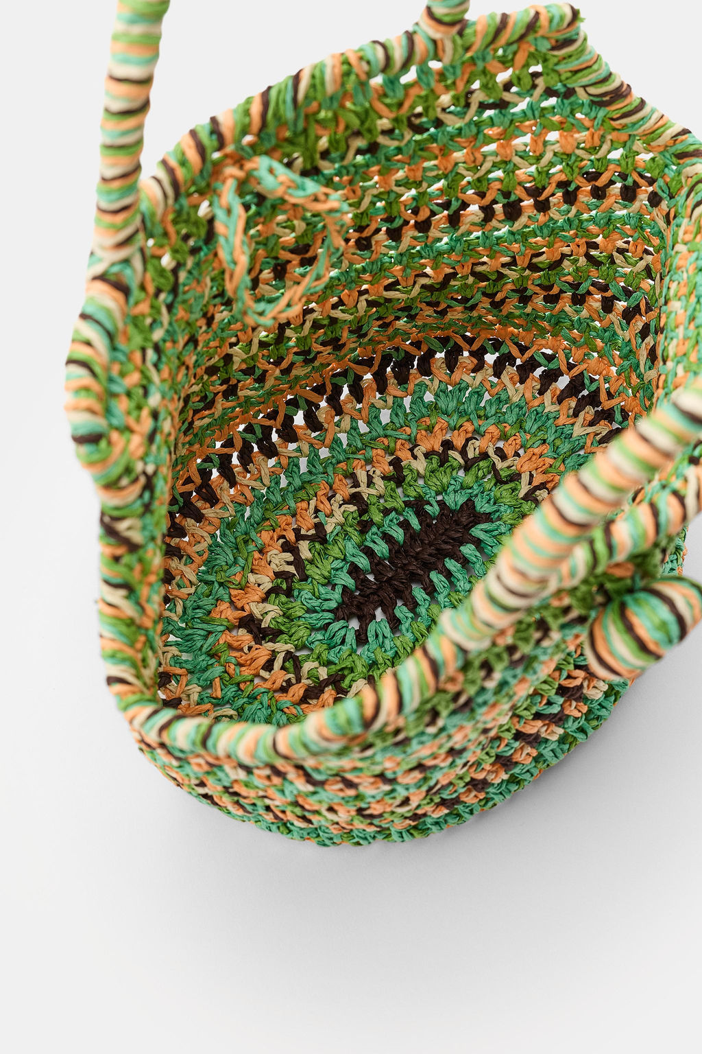 MINI BOLSO CESTO TRENZADO RAYAS / Multicolor - Zara фото 6