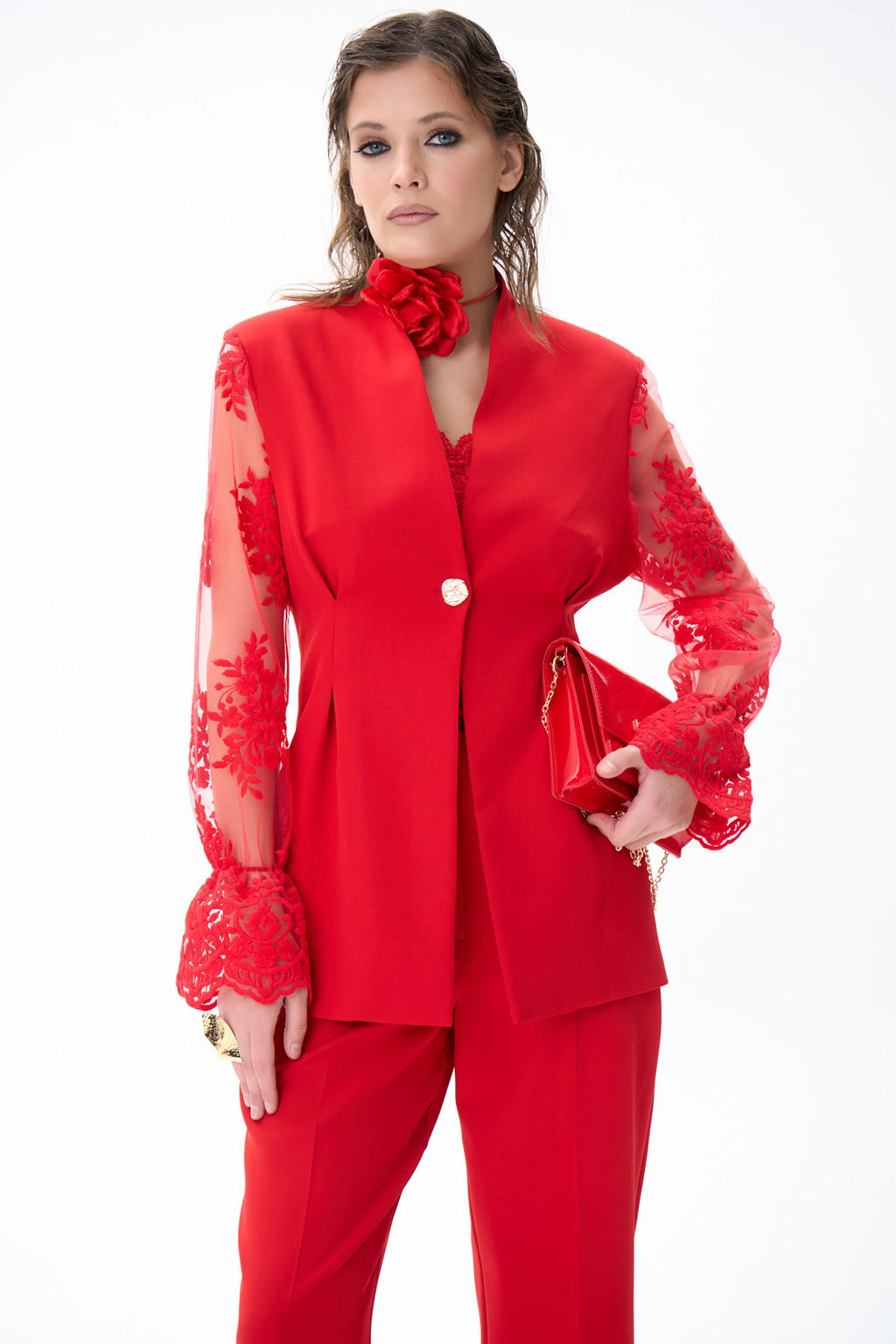 Пиджак Хейзел (красный) - Эльза фото 8