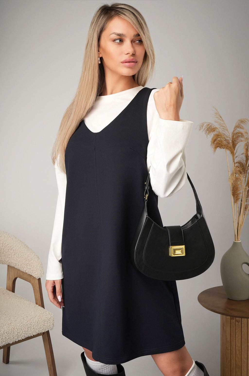 Женское офисное платье - сарафан Happyfox - Happy fox фото 7